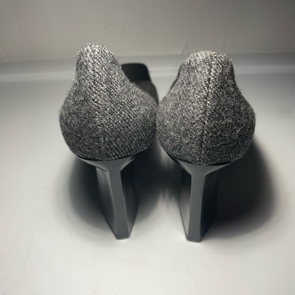 Prada charcoal gray wool pumps heels with - Picture 2 of 12